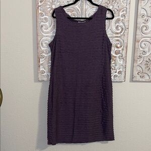 Coldwater Creek Textured Sleeveless Midi Dress in Plum